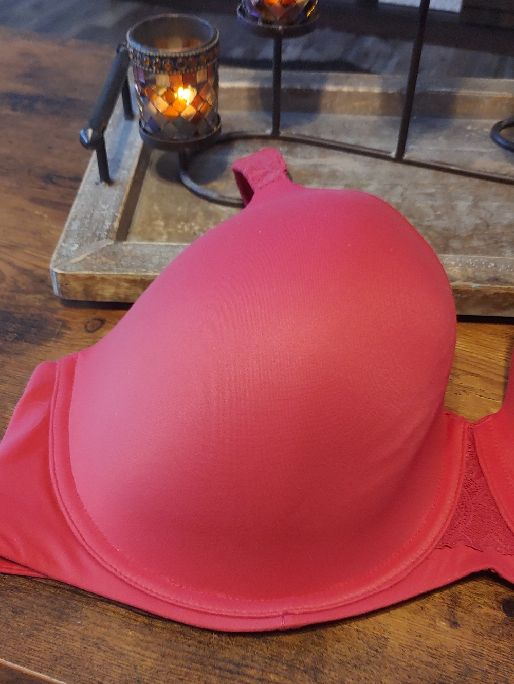 NWT Sexy Muted Red Ambrielle 46DDD Padded Underwire Gorgeous bra - Picture 3 of 11